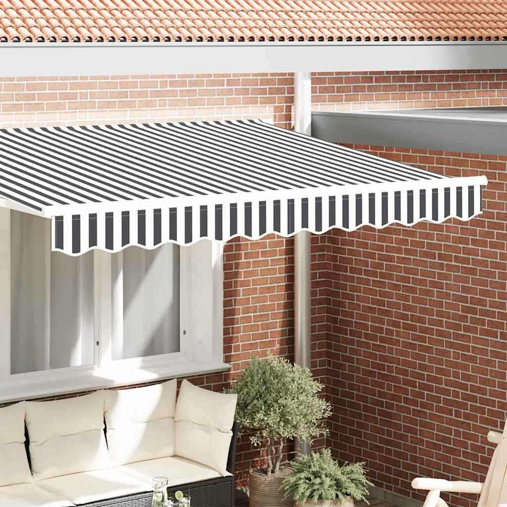 Walplus Polyester Awning - Anthracite and White - 250 cm
