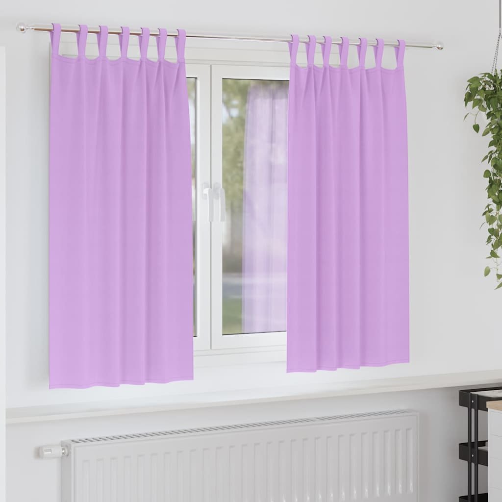 Walplus Set of 2 Ring Top Blackout Curtains - Purple - 175 x 140 cm