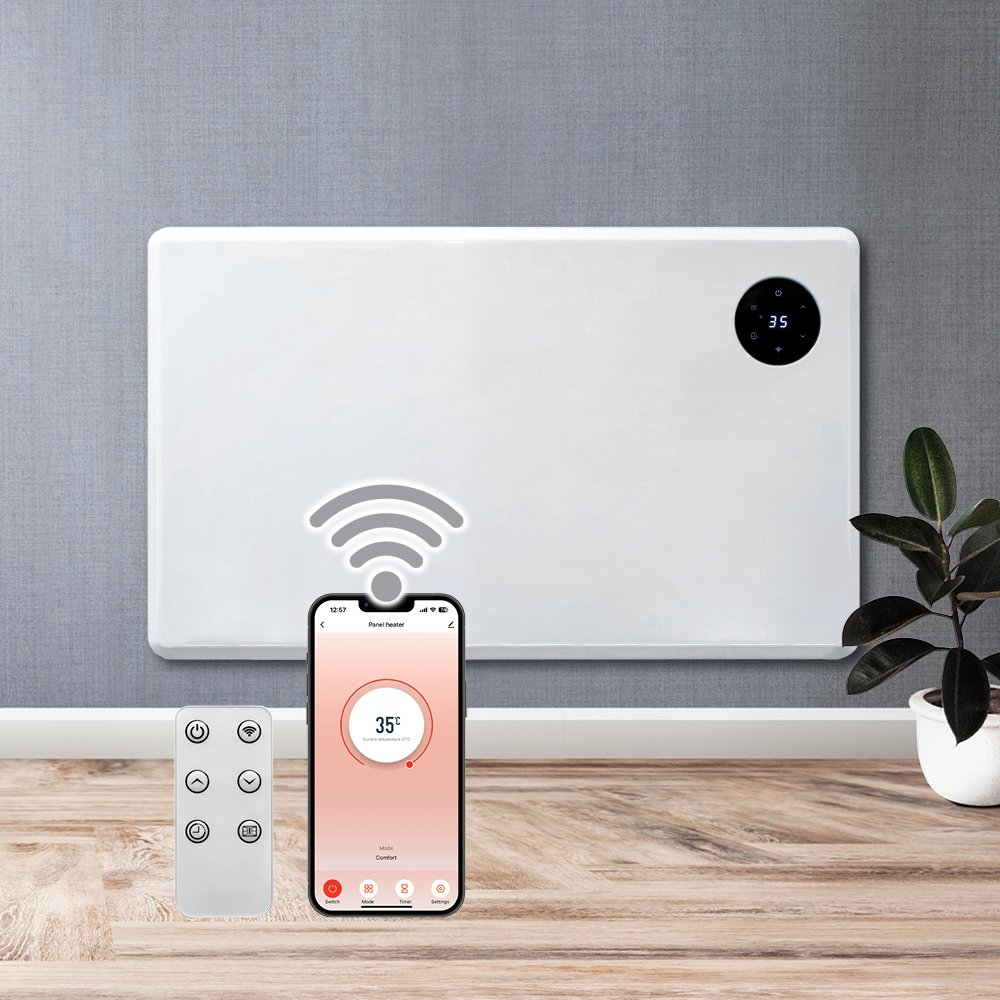 Purus 1200W Smart WiFi Electric Panel Heater - White