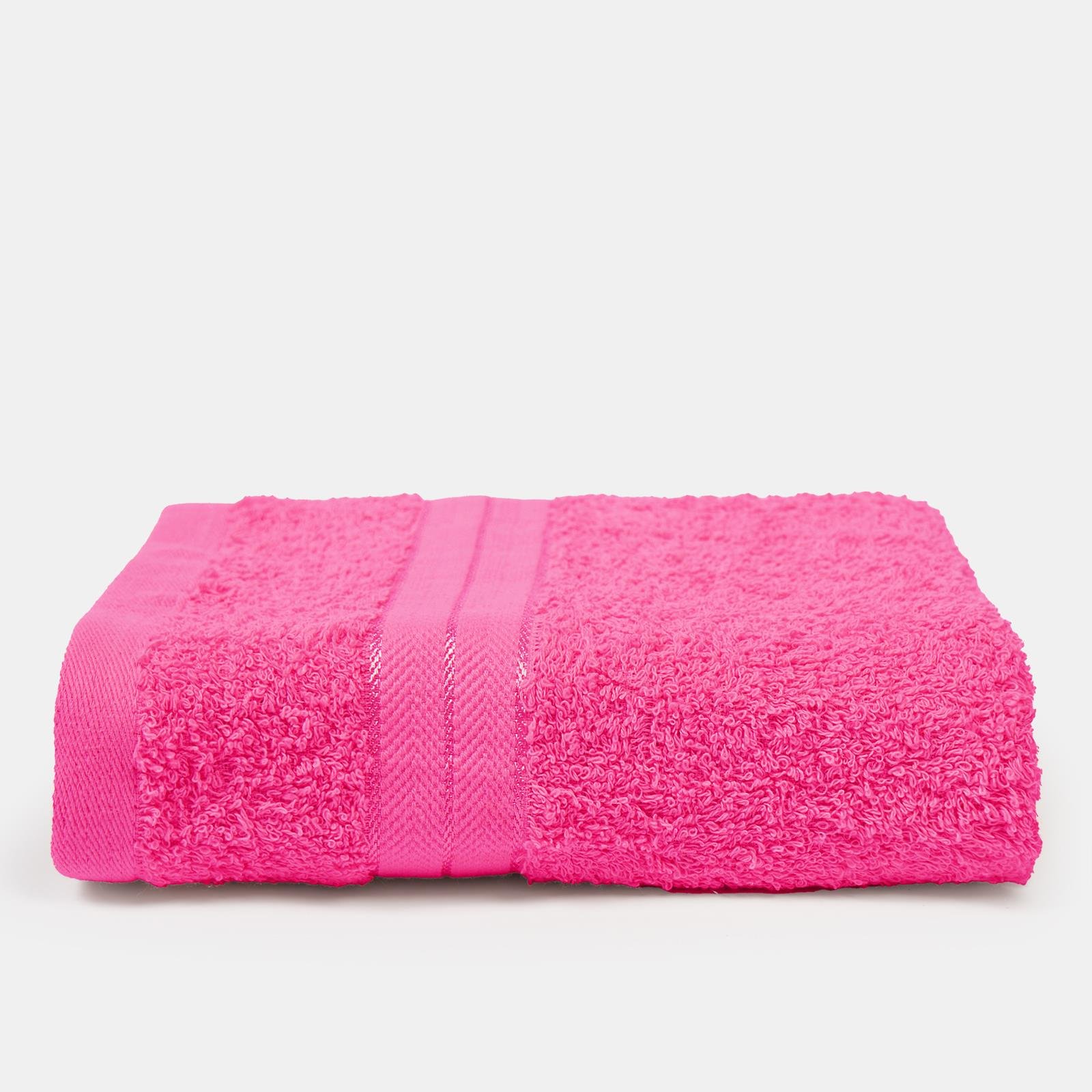 OHS Plain Pure Cotton Hand Towel - 50 x 80cm - Hot Pink