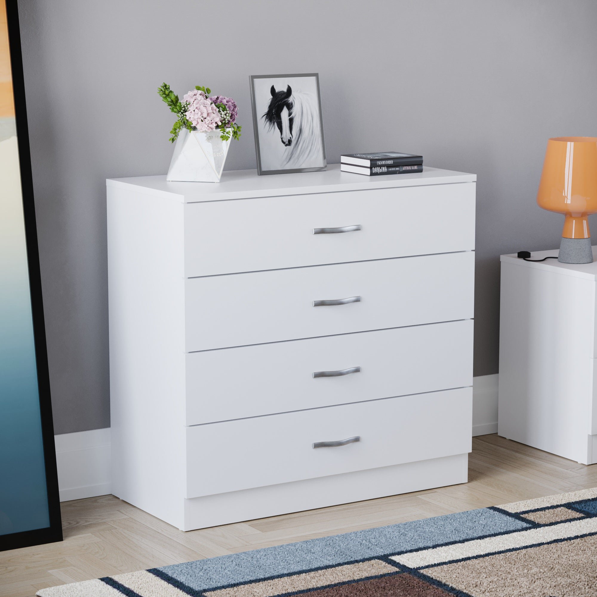 Vida Designs Riano 4 Drawer Chest - White