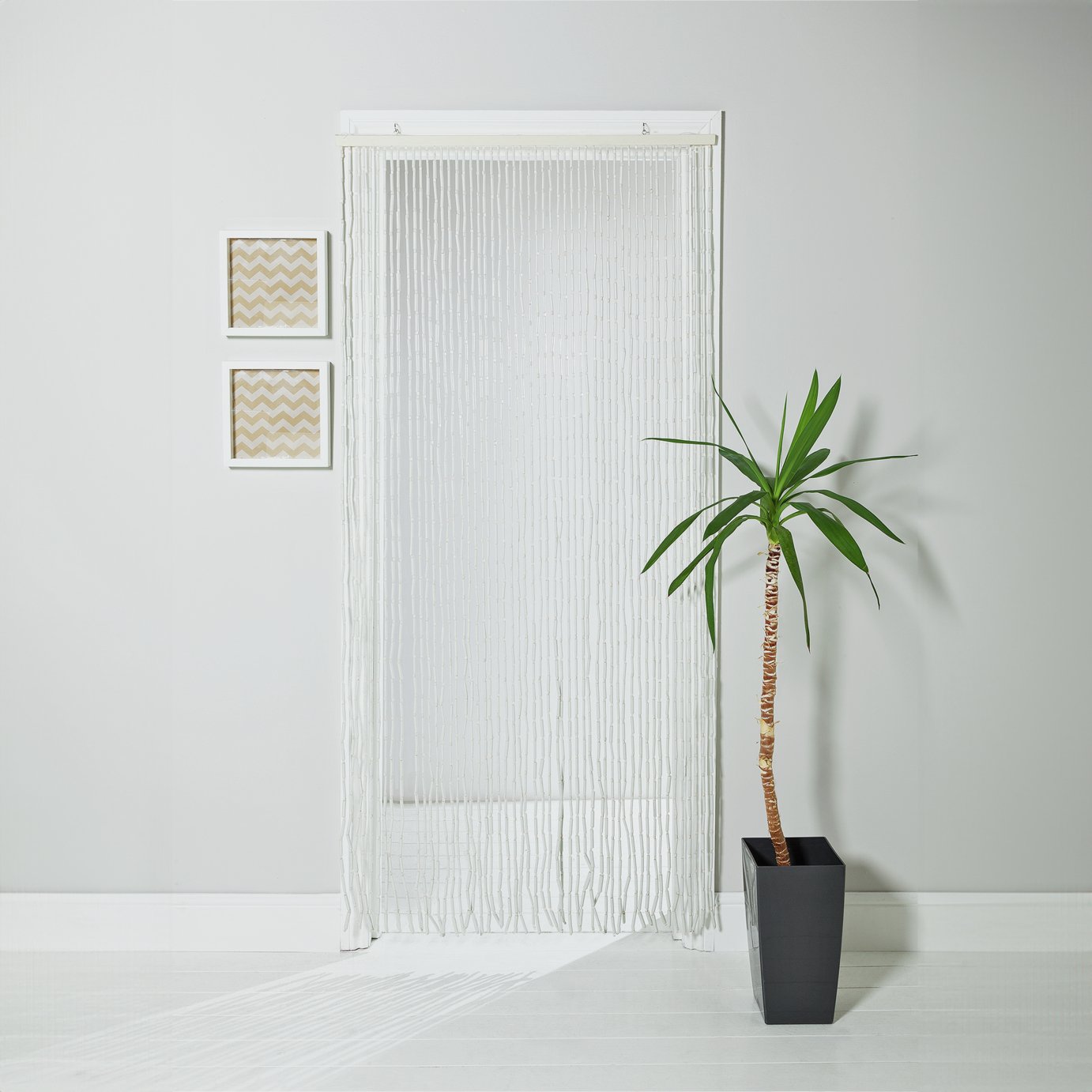 Argos Home Beaded Door Curtain - White - 91x190cm