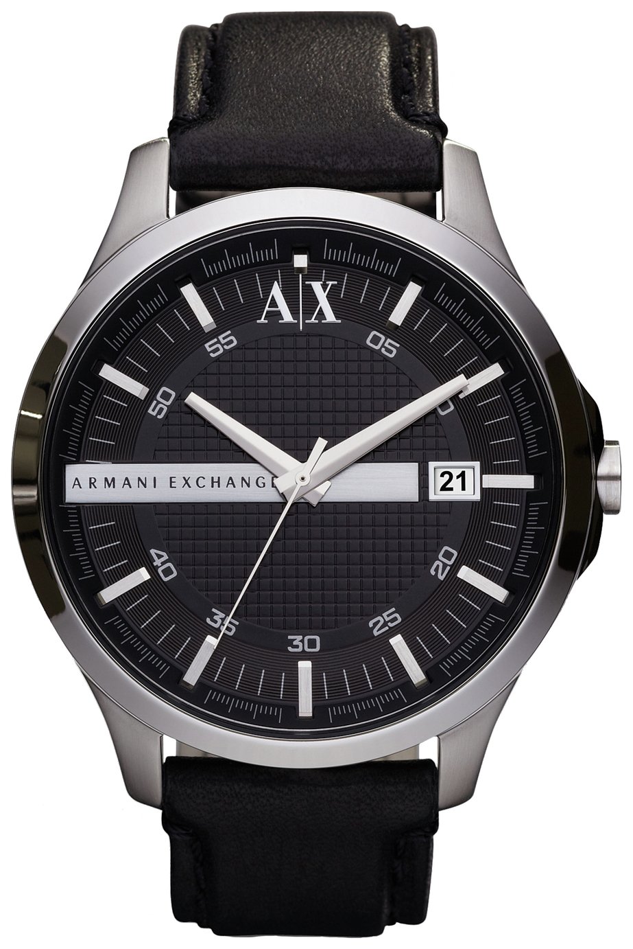 Armani Exchange AX2101 Men's Black Leather Strap Watch