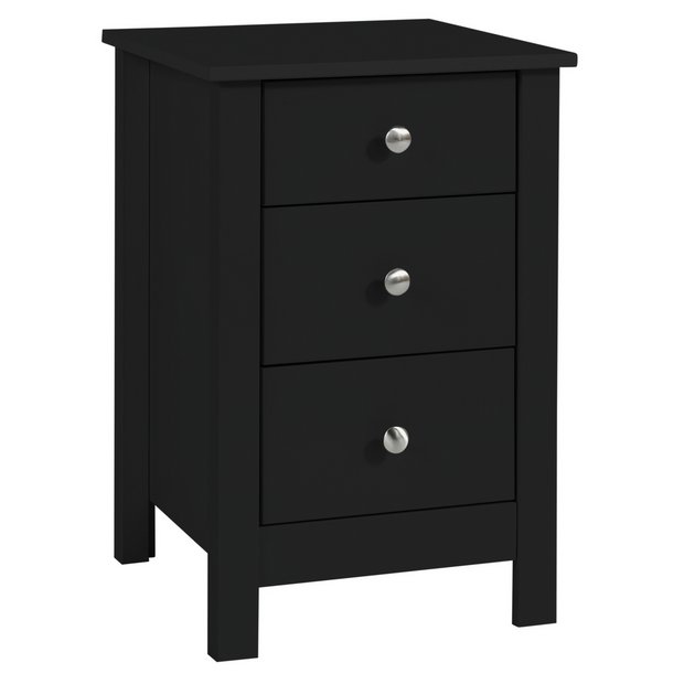 Buy Habitat Osaka 3 Drawer Bedside Table Black Bedside Tables Argos