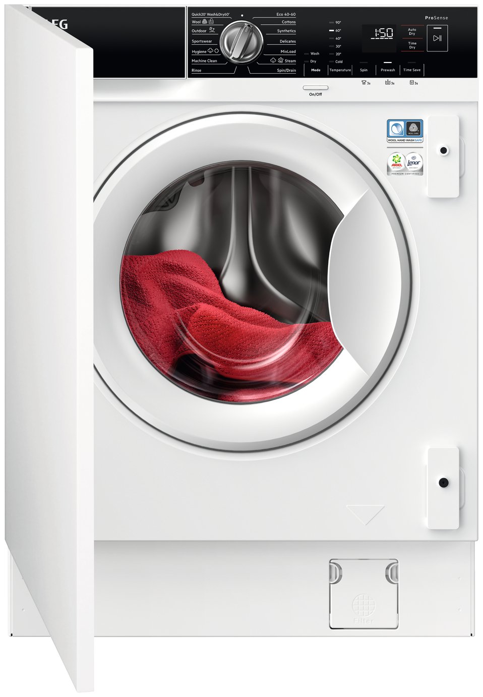AEG L7WE74634BI 7/4KG 1600 Integrated Washer Dryer