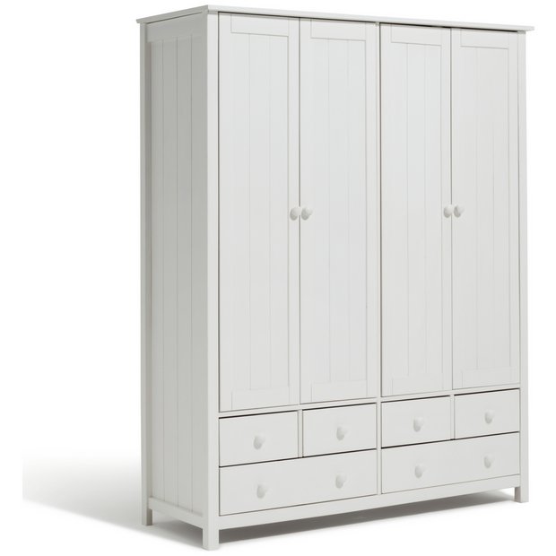 Buy Argos Home New Scandinavia 4 Door 6 Drawer Wardrobe White Wardrobes Argos