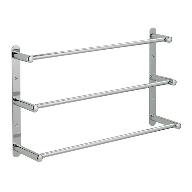 Buy Argos Home 3 Tier Wall Mounted Steel Towel Rack Towel Rails And Rings Argos