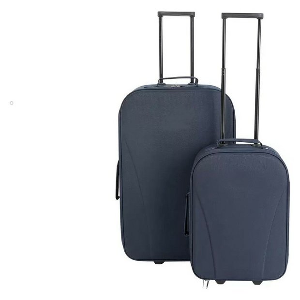 Buy 2 Piece Soft 2 Wheeled Luggage Set Blue Suitcases Argos