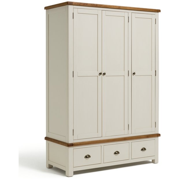 Buy Argos Home Kent 3 Door 3 Drawer Wardrobe Cream Oak