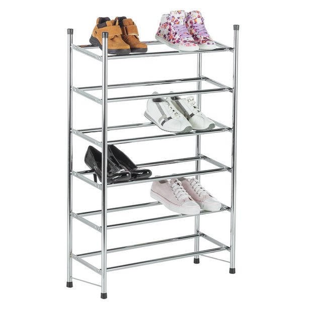 Buy Argos Home 6 Tier Extendable Shoe Rack Chrome Shoe Storage Argos