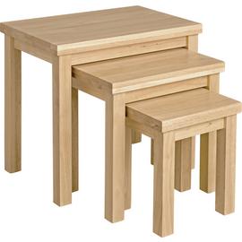 Argos Home Gloucester Nest of 3 Solid Wood Tables - Natural
