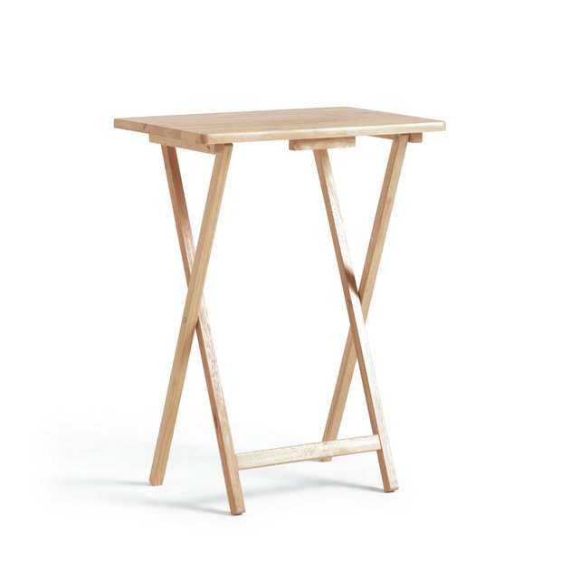 Buy Argos Home Single Folding Tray Table Natural Side Tables Argos