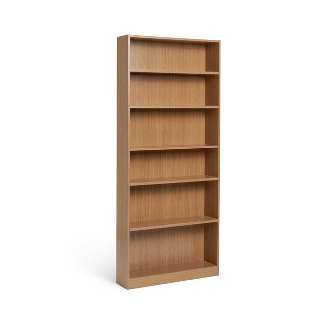 Buy Argos Home Maine 5 Shelf Tall Wide Bookcase Oak Effect