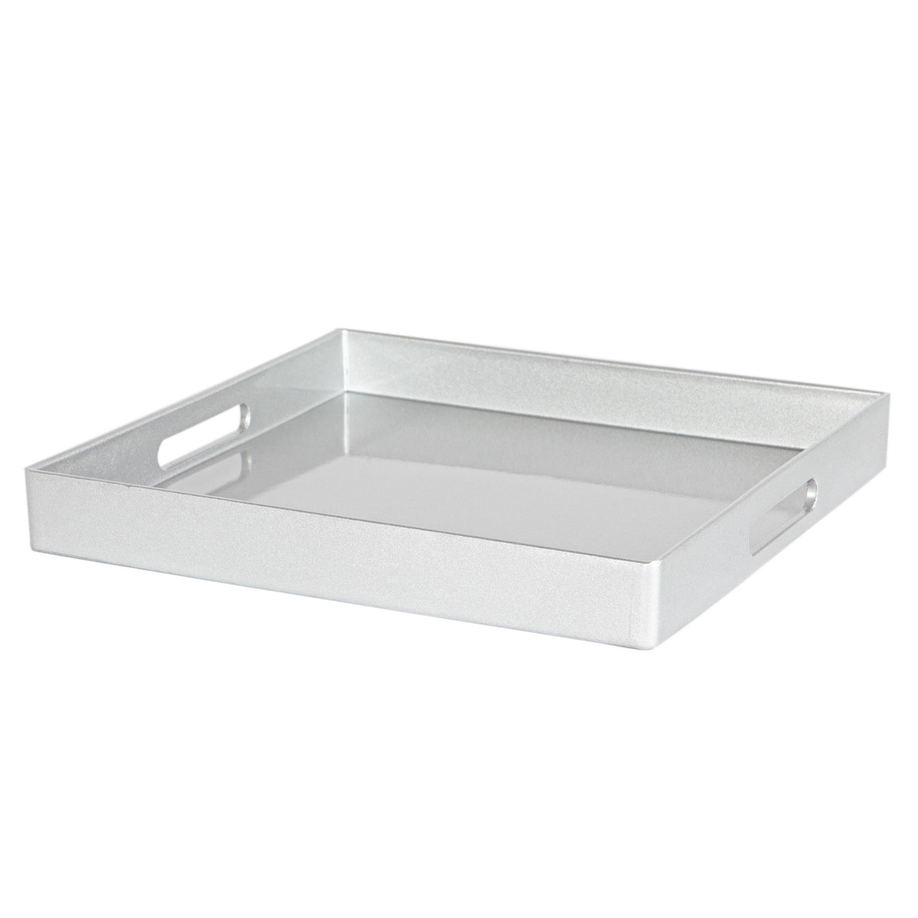 Argon Tableware Square Serving Trays - Silver - Pack of 6