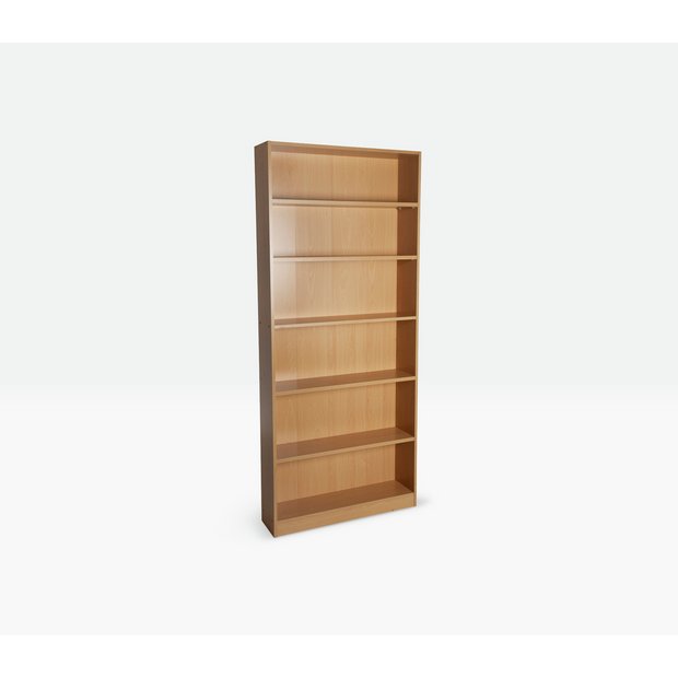 Buy Argos Home Maine 5 Shelf Tall Wide Bookcase Beech Effect