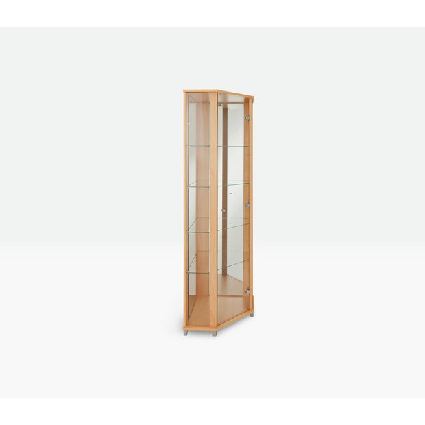 Buy Argos Home 1 Glass Dr Corner Display Cabinet Beech Effect