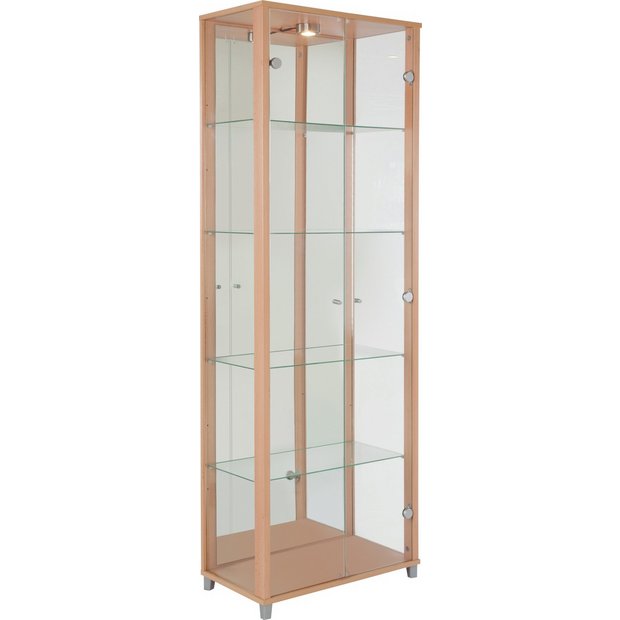 Buy Argos Home 2 Door Glass Display Cabinet Beech Effect