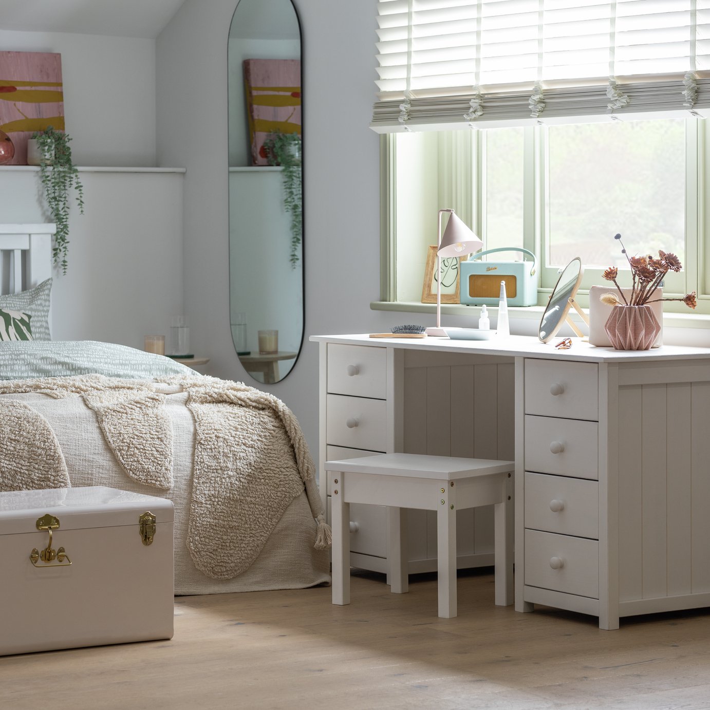 Argos Home Scandinavia Dressing Table & Stool