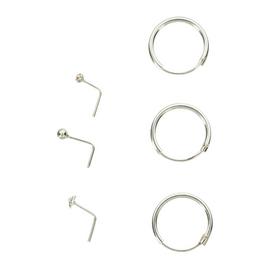 State of Mine Sterling Silver Hoop and Nose Studs - Set of 6