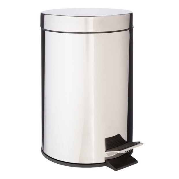 Buy Habitat 3 Litre Stainless Steel Pedal Bin Bathroom bins Argos