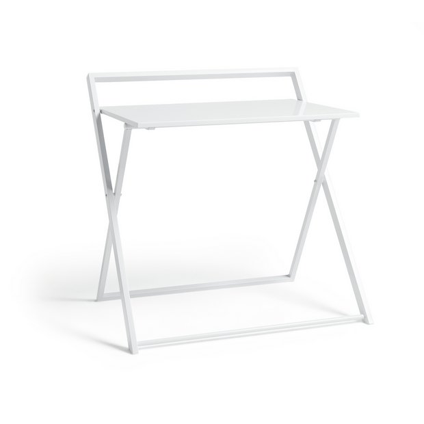 Buy Habitat Compact Folding Office Desk - White | Desks | Argos