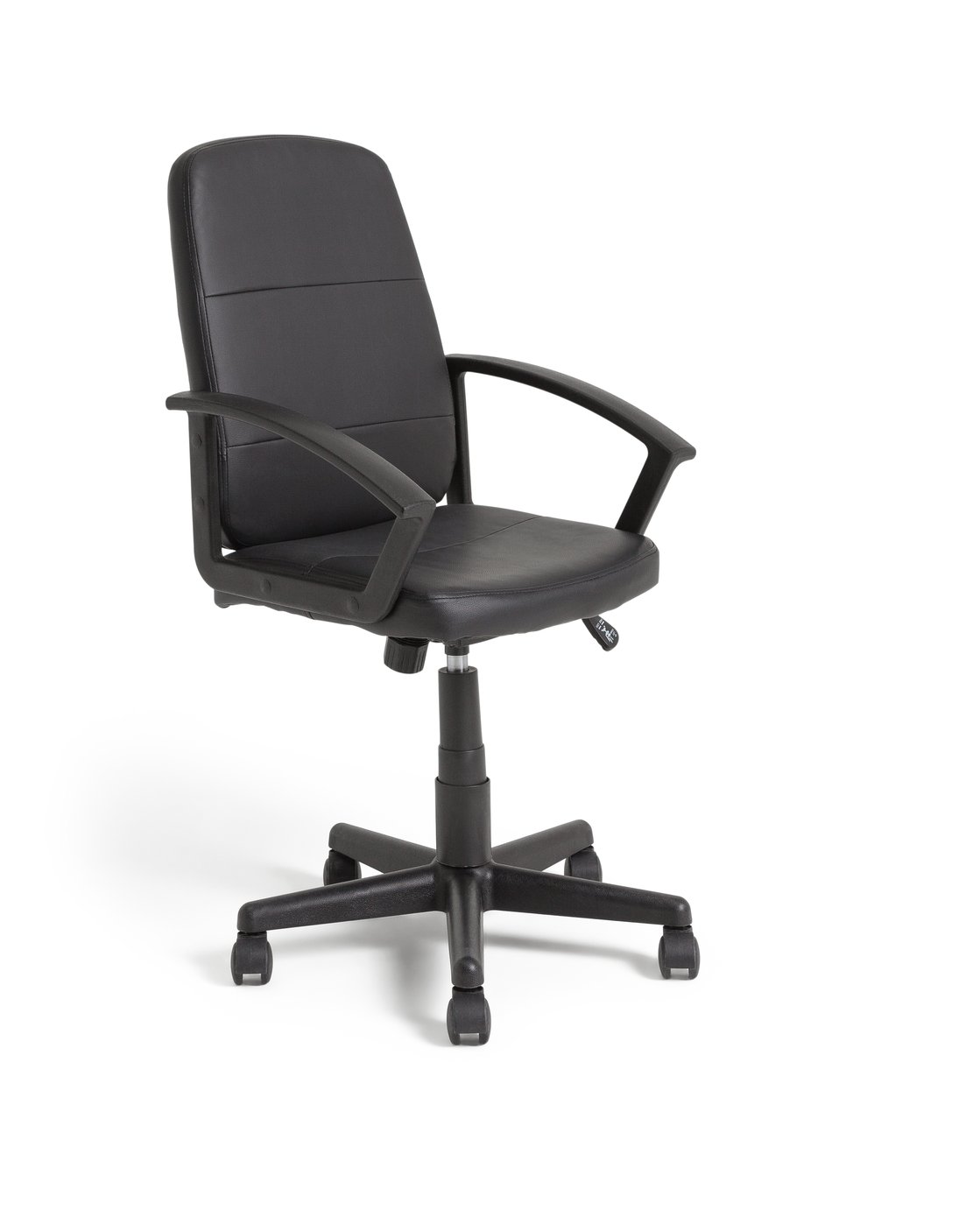 Argos Home Brixham Faux Leather Office Chair - Black