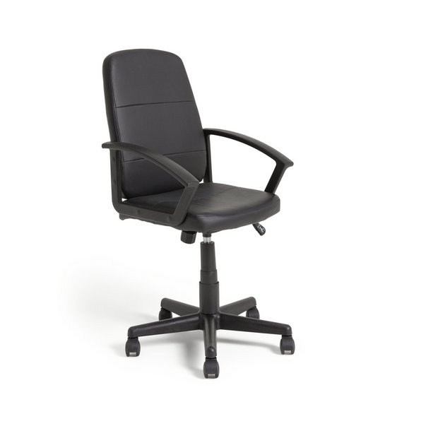 Argos black 2024 leather chair