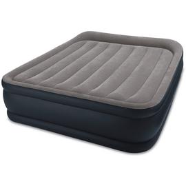Intex Queen Deluxe Pillow Rest Raised Air Bed with Pump