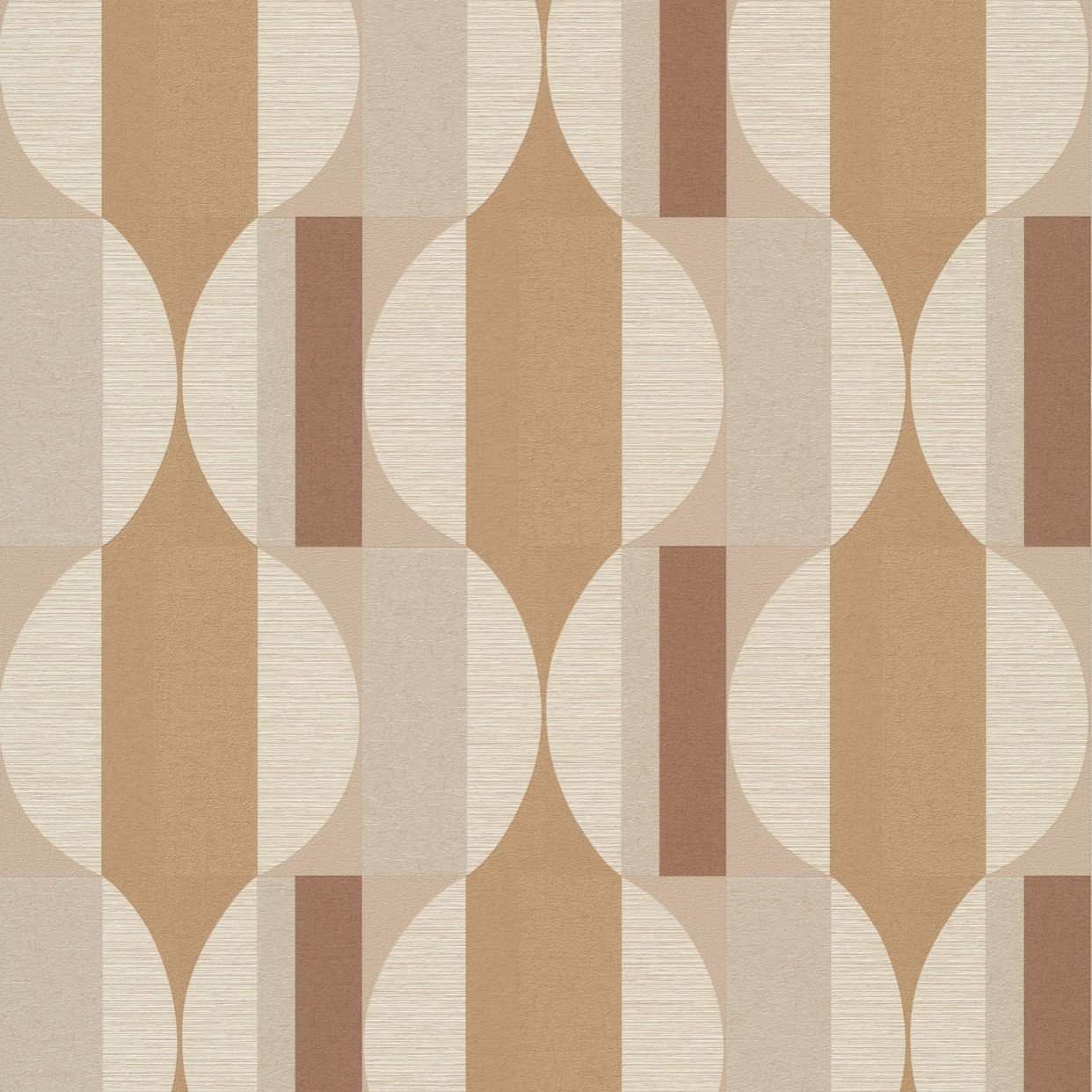 Grandeco Boutique Fuma Geometric Embossed Wallpaper - Orange