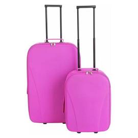 Go Explore 2 Piece Soft 2 Wheeled Luggage Set - Pink