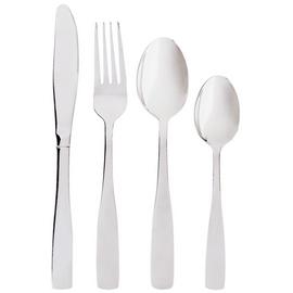 Argos Home 16 Piece Stainless Steel Square Cutlery Set