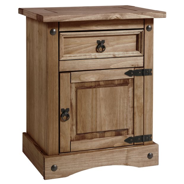 Buy Argos Home Puerto Rico Bedside Table Dark Pine Bedside