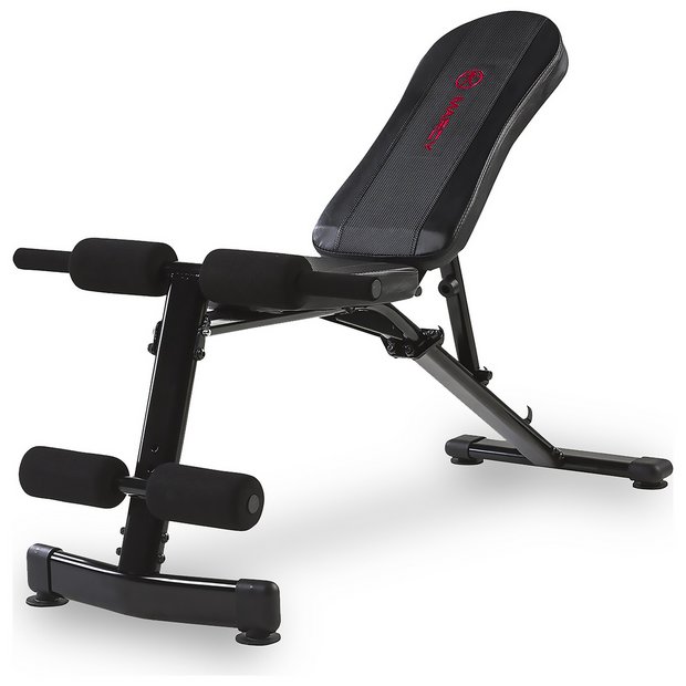 Merax deluxe foldable utility weight bench adjutable sit up ab incline online bench