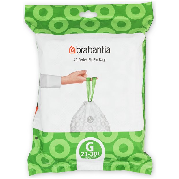 Buy Brabantia 30 Litre Perfect Fit Bin Bags Size G - Pack of 40