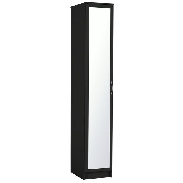 Buy Argos Home Cheval Single Mirrored Wardrobe Black