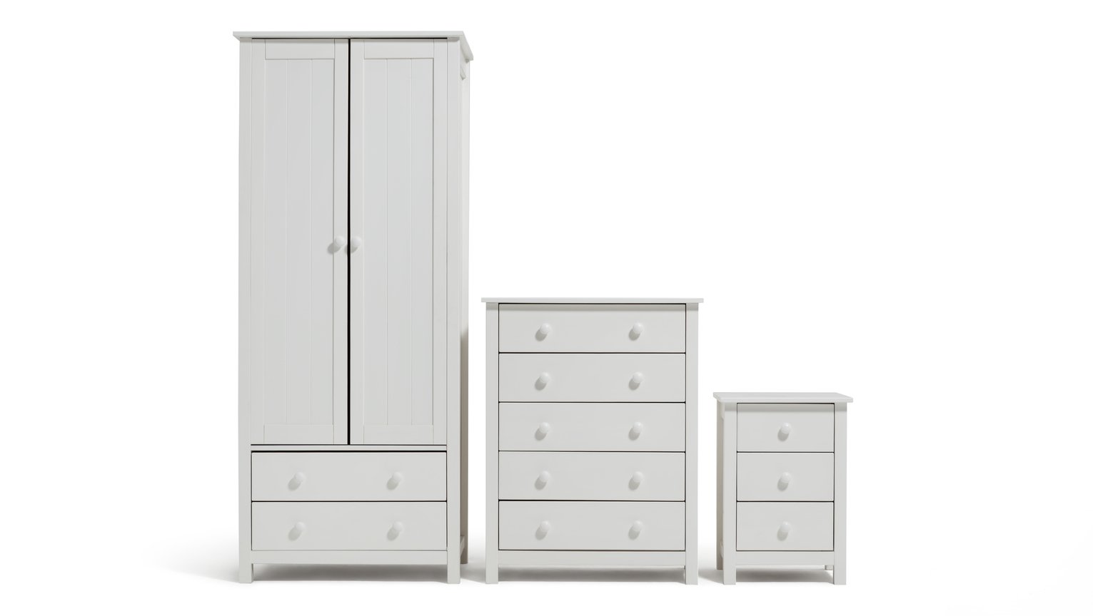 Argos Home Scandinavia 3 Piece 2 Door Wardrobe Set    