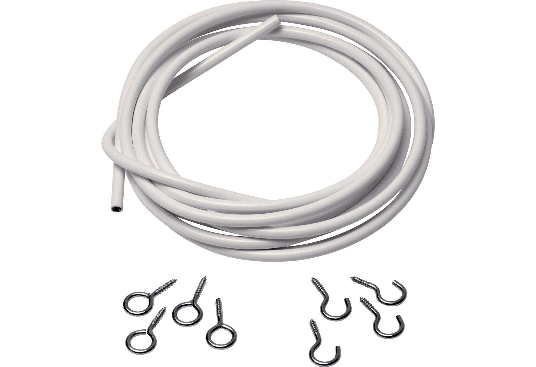 Argos Home 5m Net Curtain and Voile Wire - White