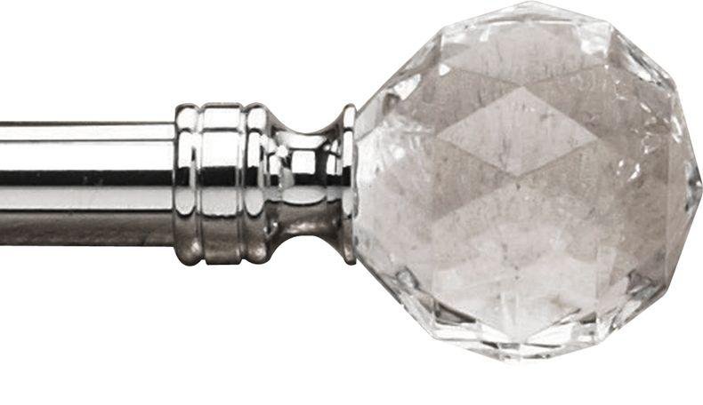 Argos Home Silver Extendable Curtain Pole - 120cm - 210cm