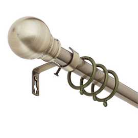 Argos Home Brass Extendable Curtain Pole - 110cm - 300cm.