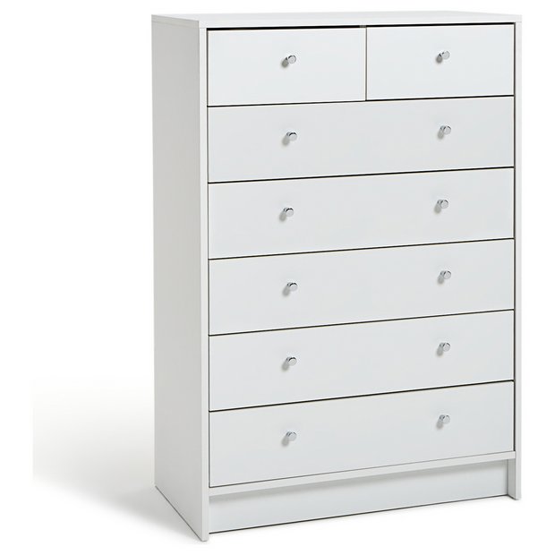 White gloss chest on sale of drawers argos