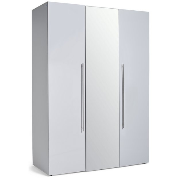 Buy Argos Home Atlas 3 Door Mirrored Gloss Wardrobe White