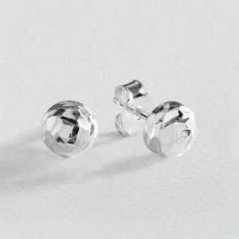 Revere Sterling Silver Diamond-cut Stud Earrings