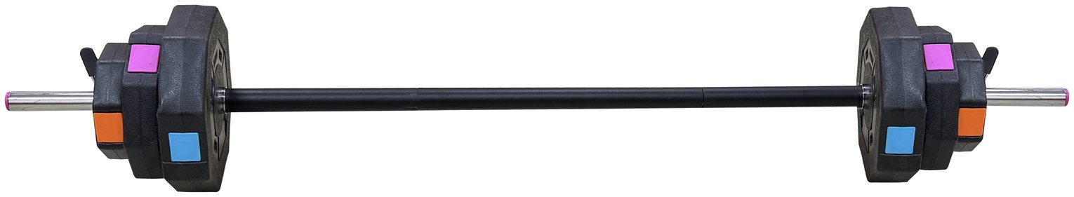 Buy Opti Vinyl Dumbbell and Barbell Set 25kg Dumbbells Argos