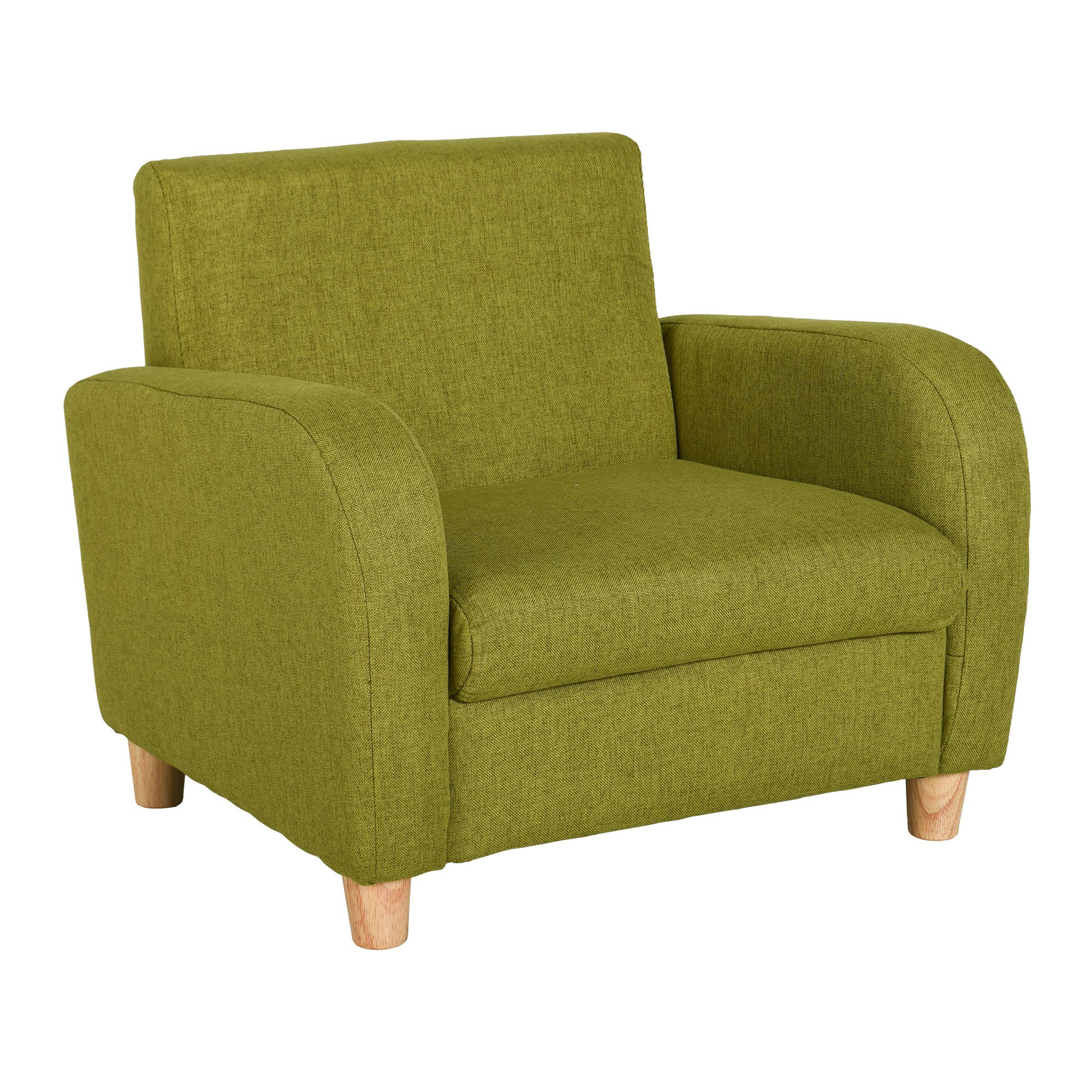 HOMCOM Single Seat Wooden Toddler Chair with Padding Seat - Green