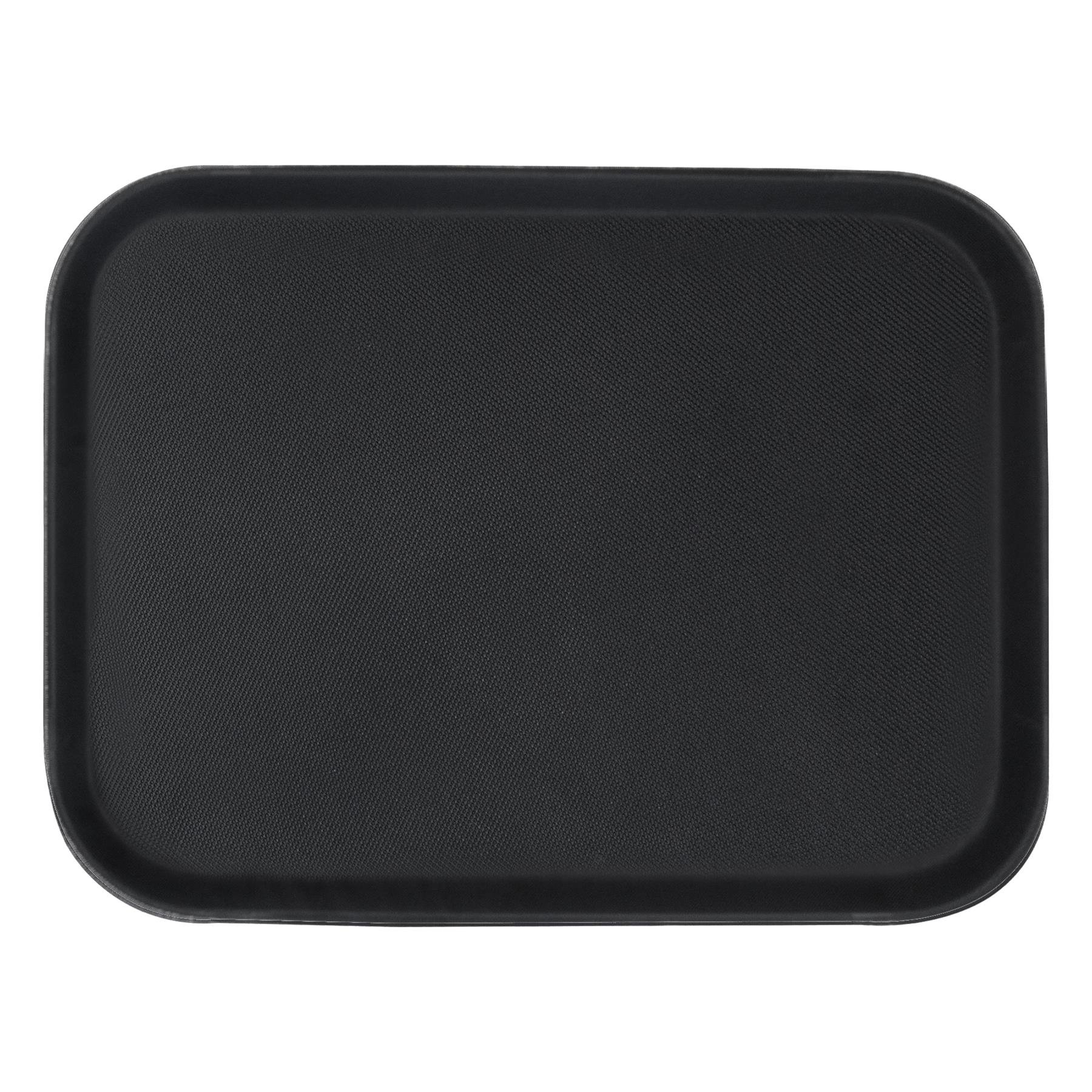 Argon Tableware 41 x 31cm Rectangle Non-Slip Serving Tray - Black