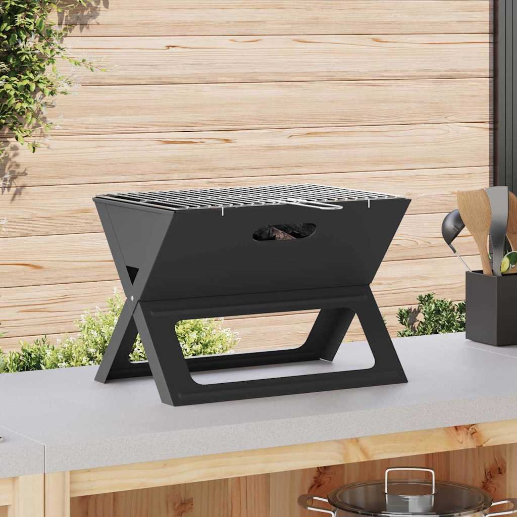 Walplus Steel Outdoor Grill - Black - 46 x 31 x 31 cm