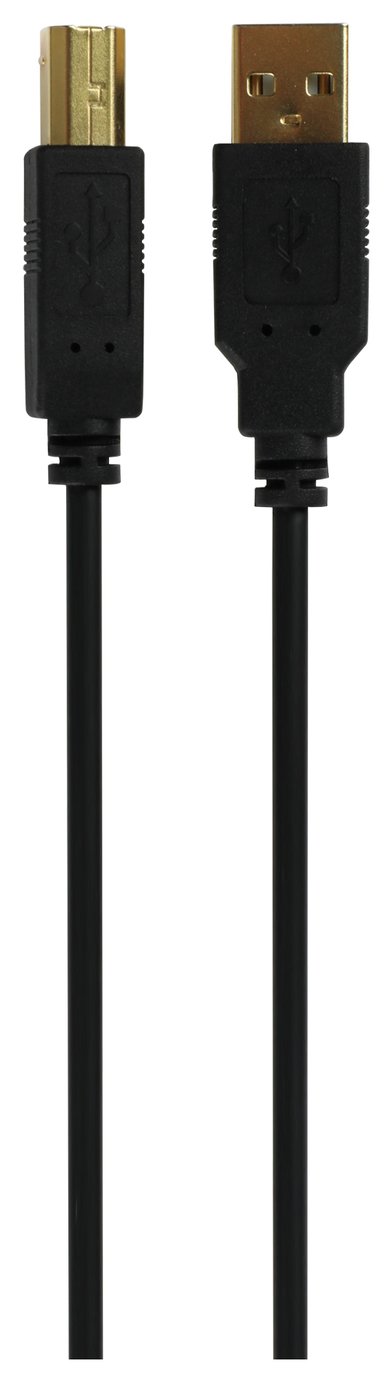 3m USB 2.0 A-Male to B-Male Computer Cable - Black