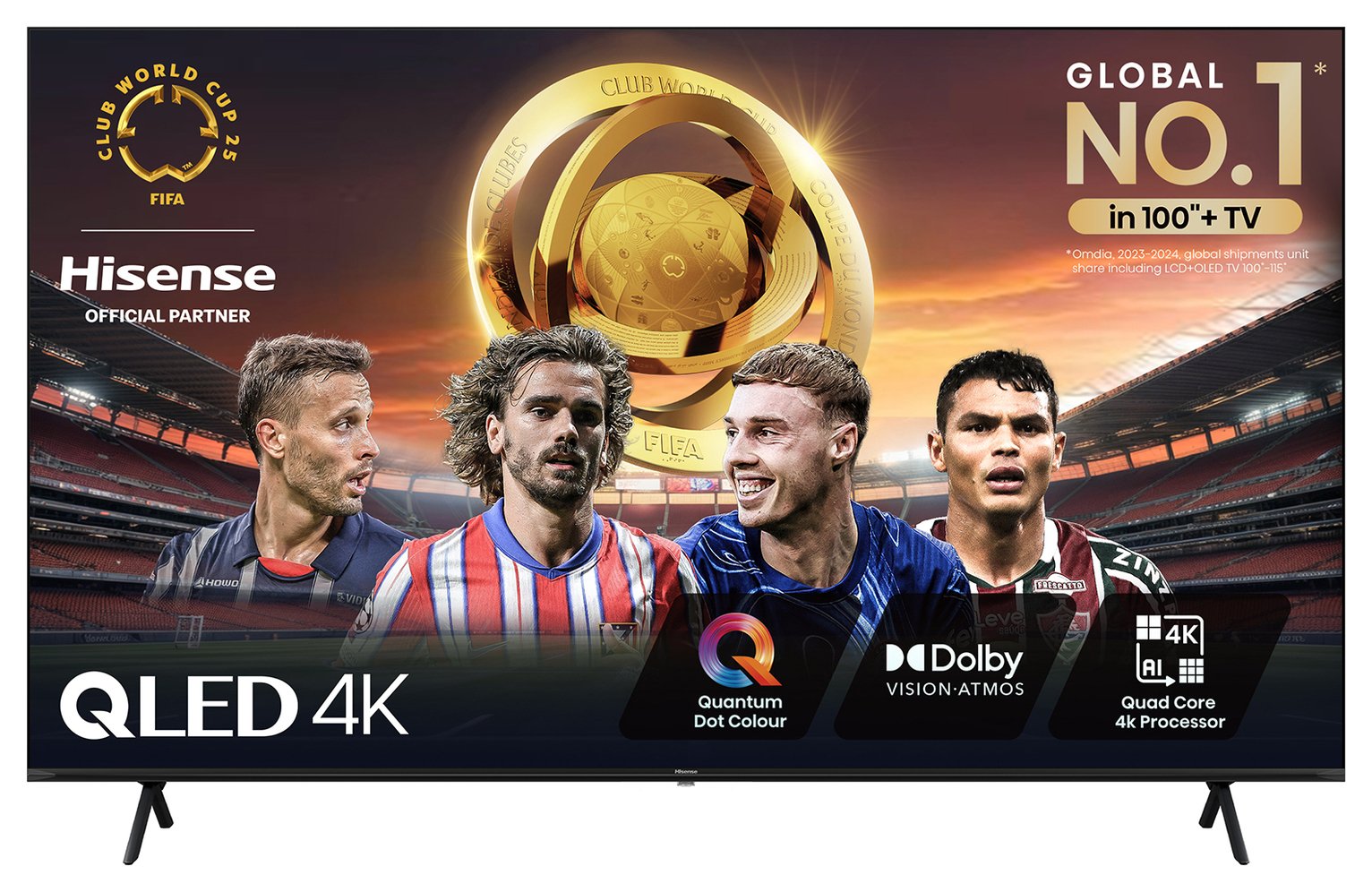 Hisense 85 Inch 85E7NQTUK Smart 4K UHD HDR QLED Freely TV