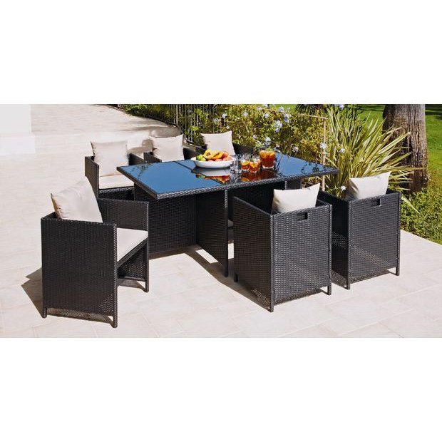 Home cube 4 seater online rattan effect patio set