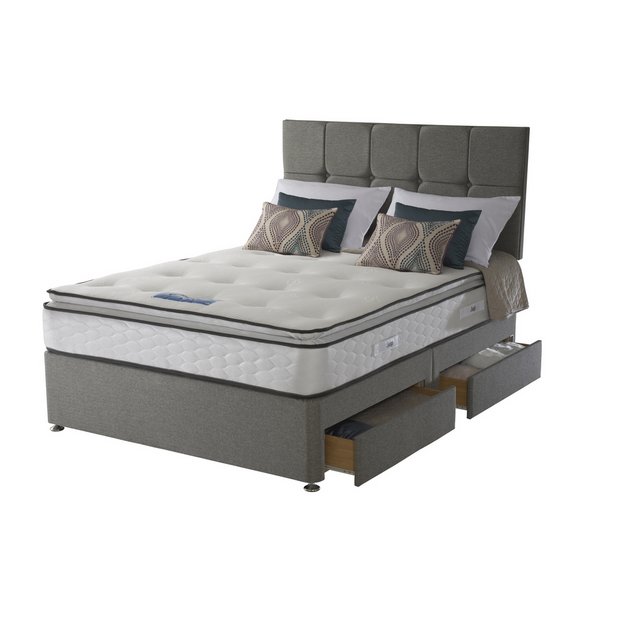 Buy Sealy 1400 Pocket Memory Pillowtop 4 Drawer Double Divan